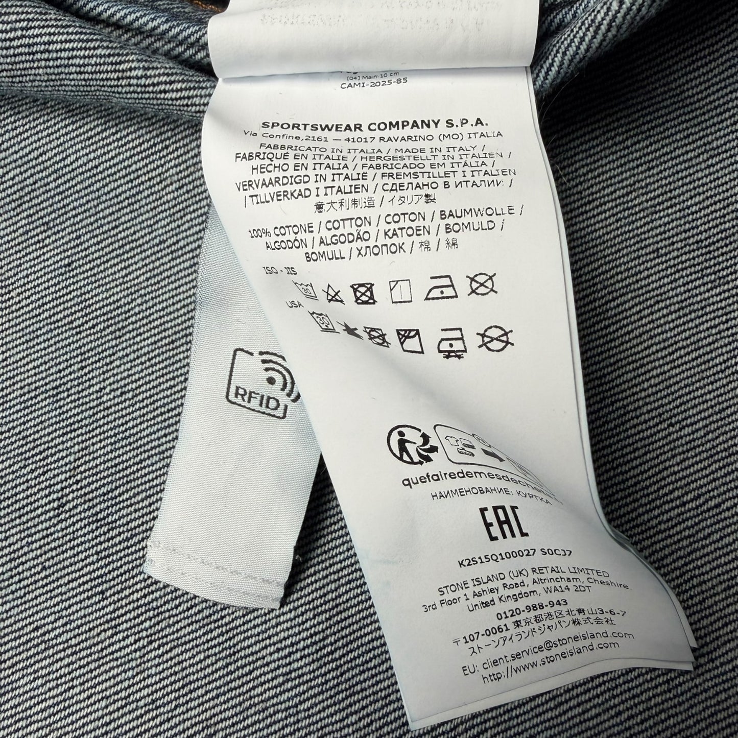 A/W 25 Stone Island Denim Research Coach Jacket