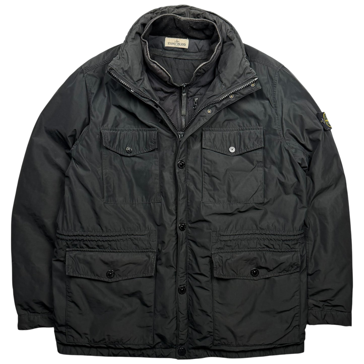 A/W 13 Stone Island Micro Reps Down Puffer Jacket - Black