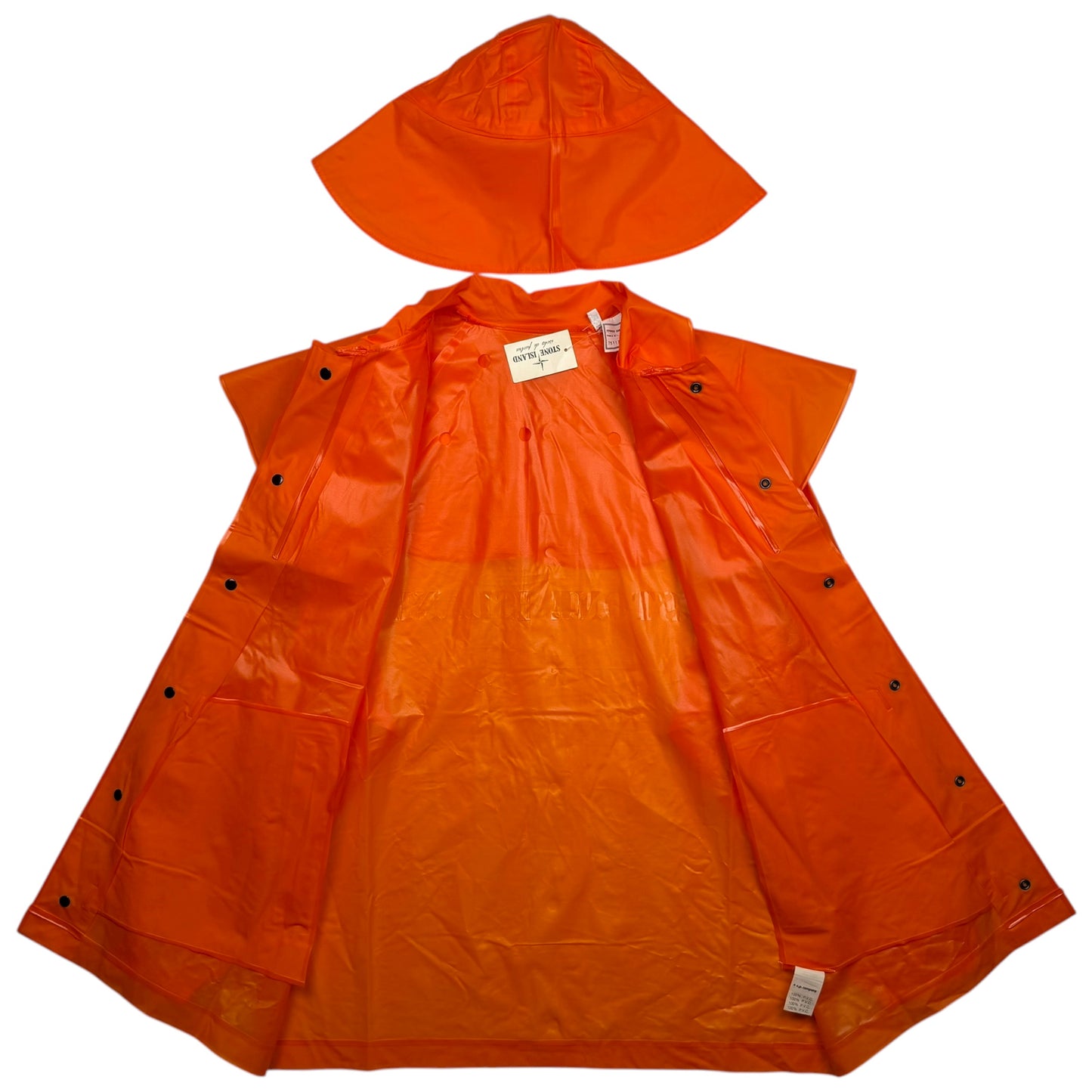 S/S 88 Stone Island PVC Rain Jacket - Orange