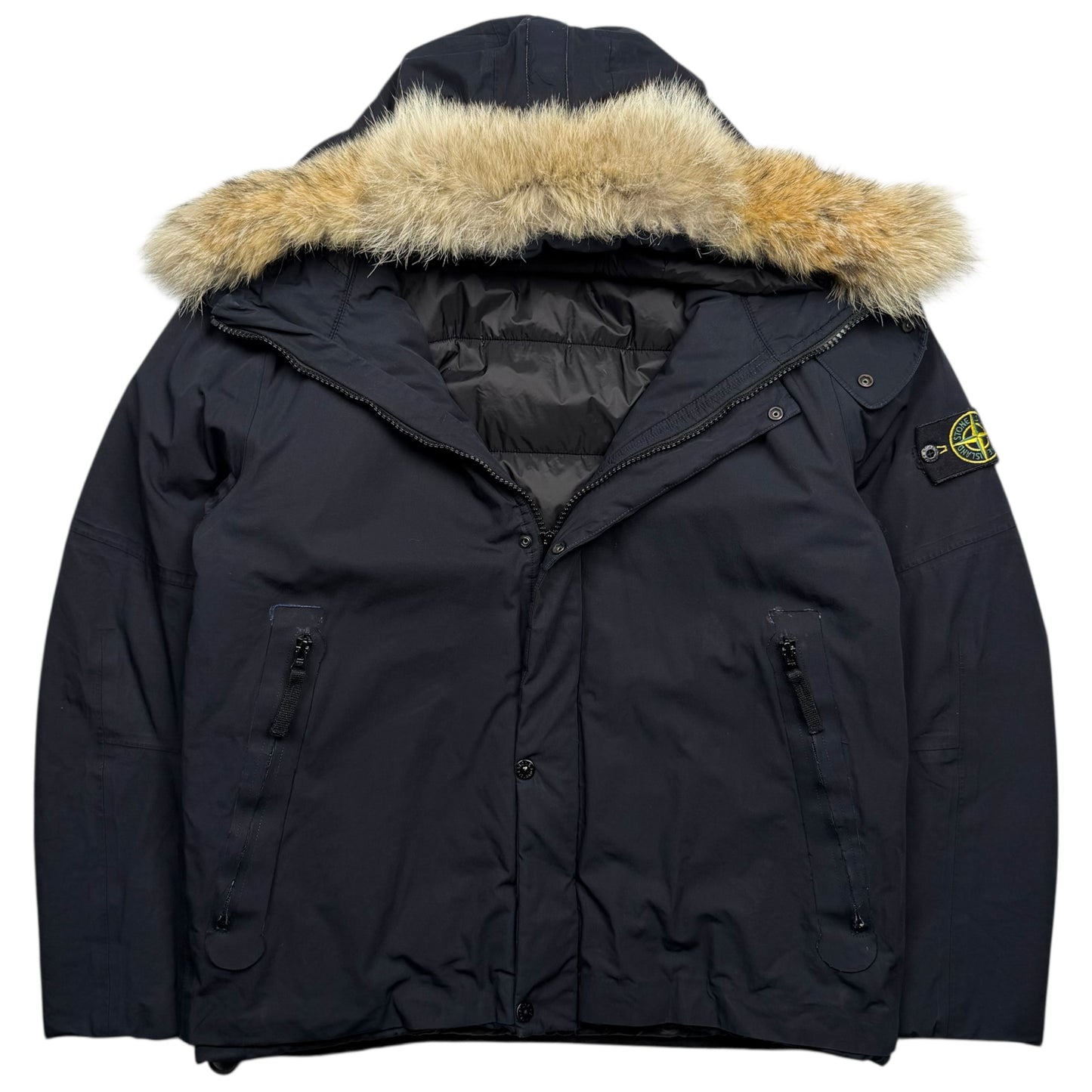 A/W 16 Stone Island Water Repellent Supima Cotton with Primaloft Fur Trimmed Jacket