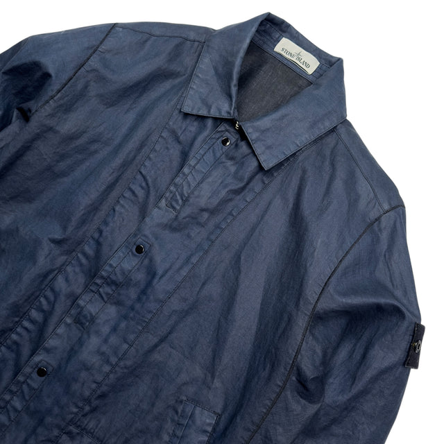 S/S 19 Stone Island Lino Resinato TC Jacket - Navy