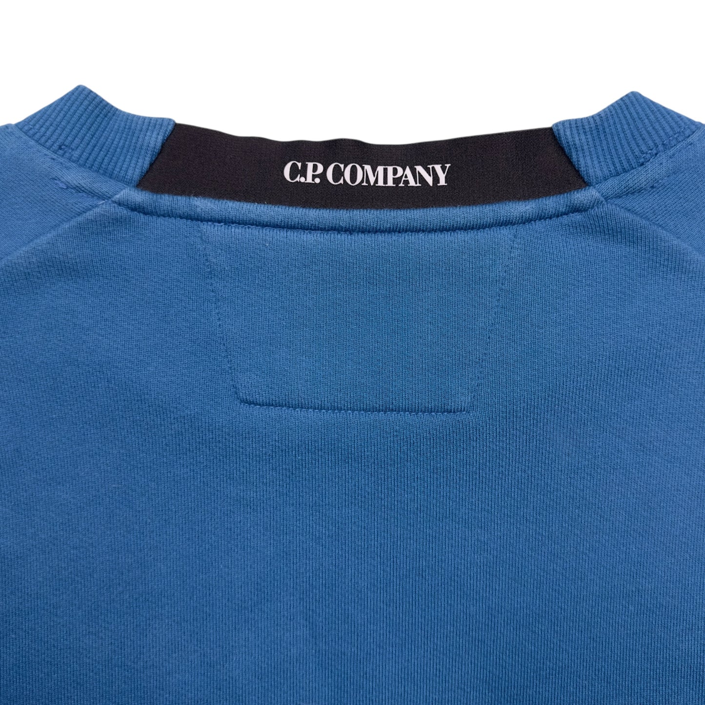 C.P. Company Diagonal Raised Fleece Crewneck Sweater - Blue