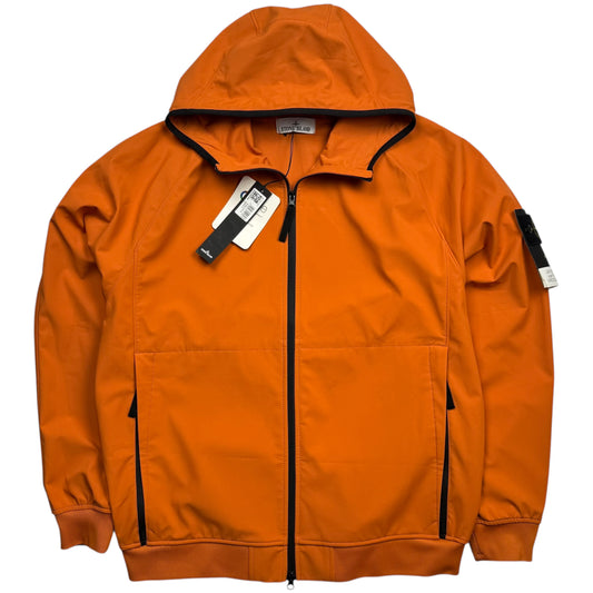 S/S 23 Stone Island Light Soft Shell-R Jacket with e-dye Technology - Orange