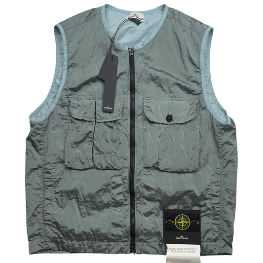 S/S 23 Stone Island Nylon Metal Watro ECONYL Vest - Light Blue