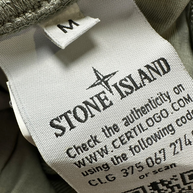 S/S 19 Stone Island Cotton Jersey Cargo Shorts - Sage Green