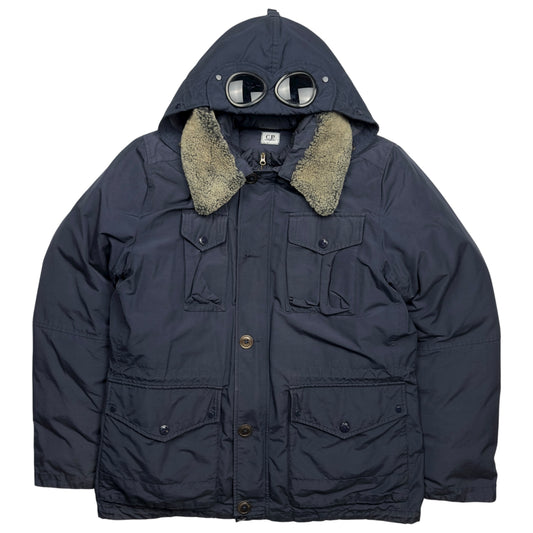C.P. Company Denver Down Lined Shearling Collar Goggle Jacket - Navy