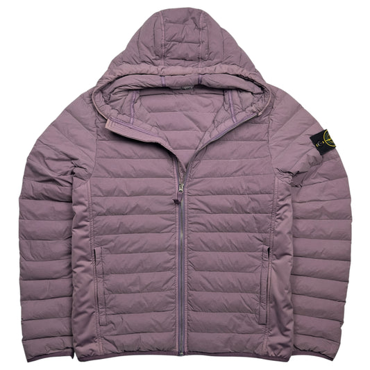 A/W 20 Stone Island Loom Woven Down Chambers Stretch Nylon Down TC Puffer Jacket - Purple