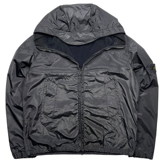 A/W 08 Stone Island Nylon Metal Flock Jacket - Black