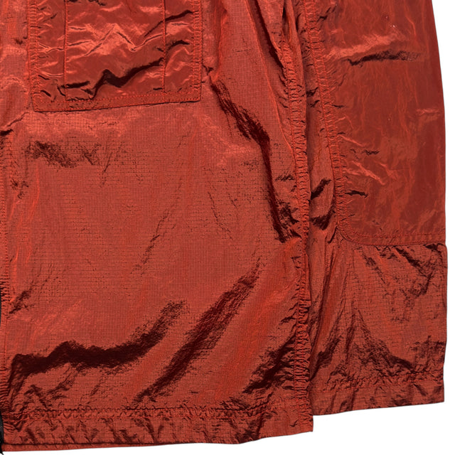 S/S 19 Stone Island Nylon Metal Ripstop Overshirt - Red