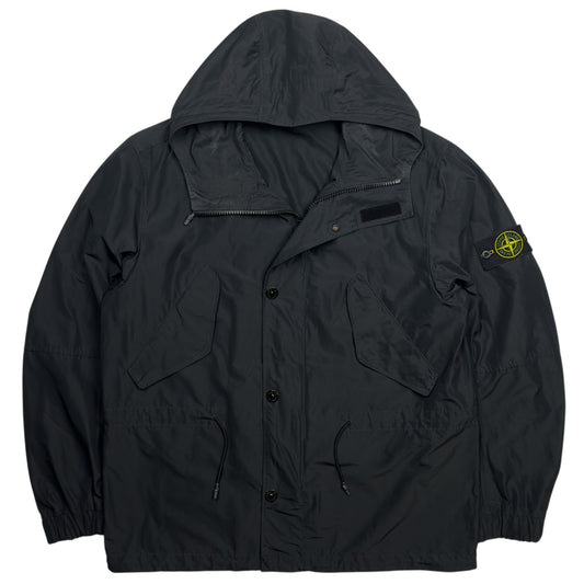 S/S 18 Stone Island Micro Reps Parka Jacket - Black