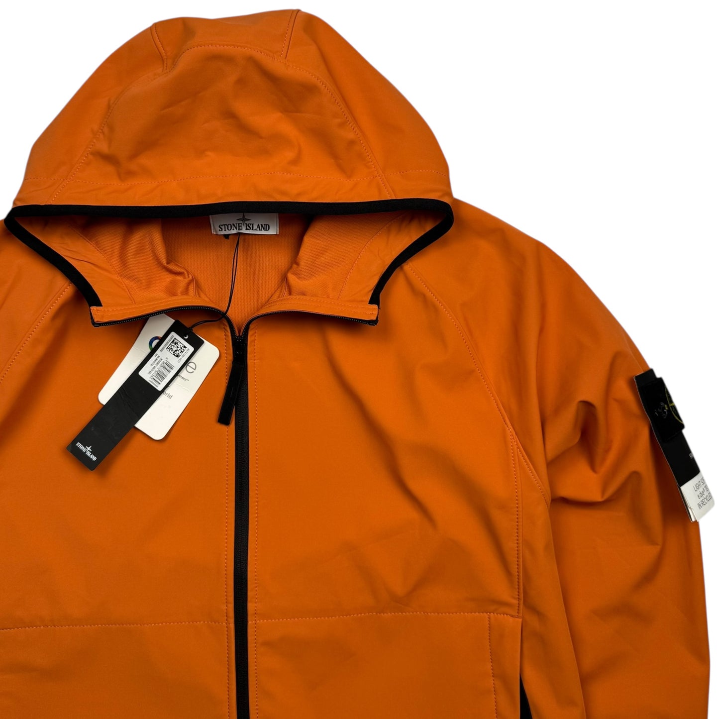 S/S 23 Stone Island Light Soft Shell-R Jacket with e-dye Technology - Orange