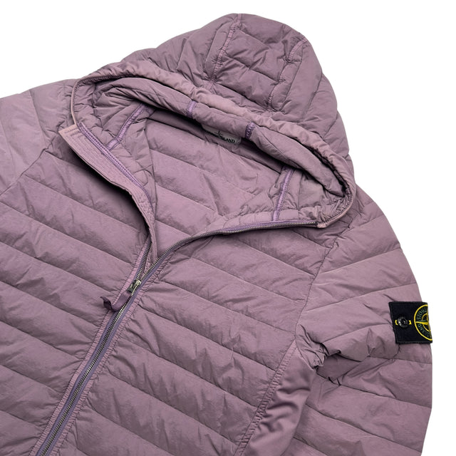 A/W 20 Stone Island Loom Woven Down Chambers Stretch Nylon Down TC Puffer Jacket - Purple