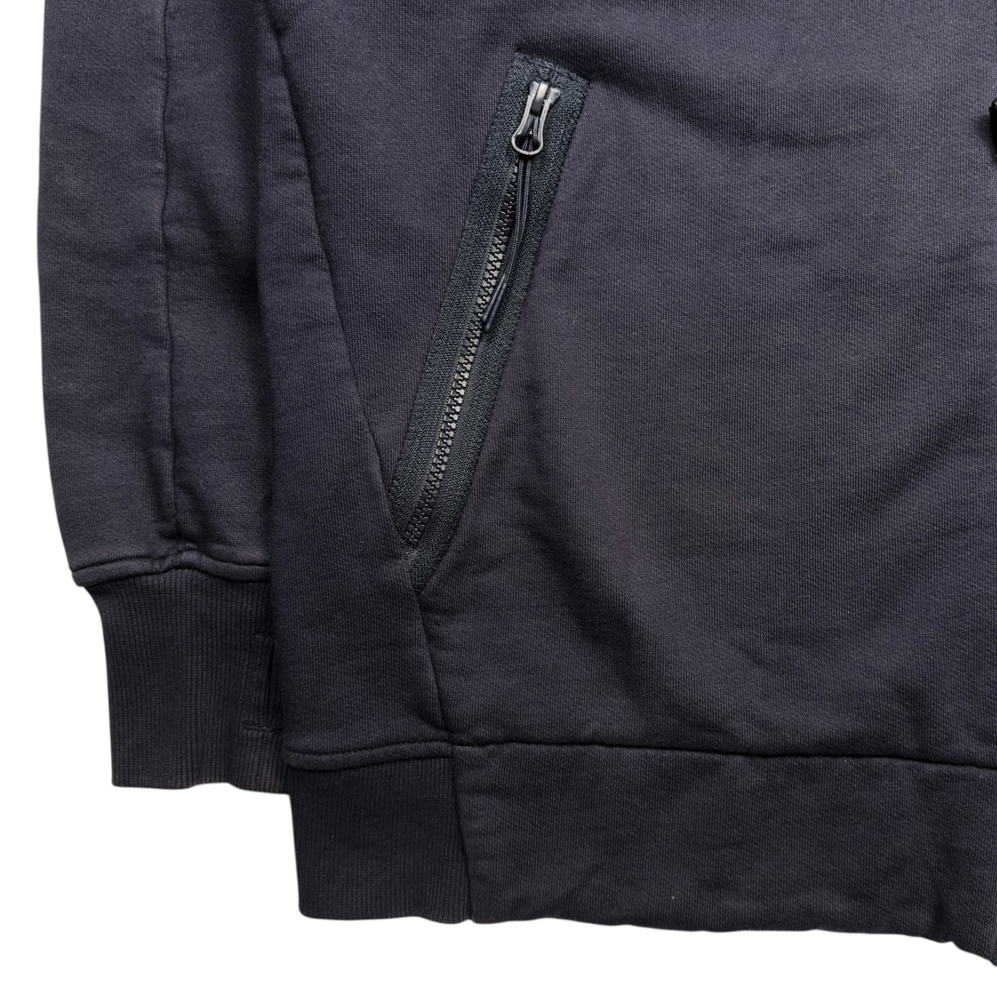 C.P. Company Diagonal Raised Fleece Goggle Full Zip - Navy