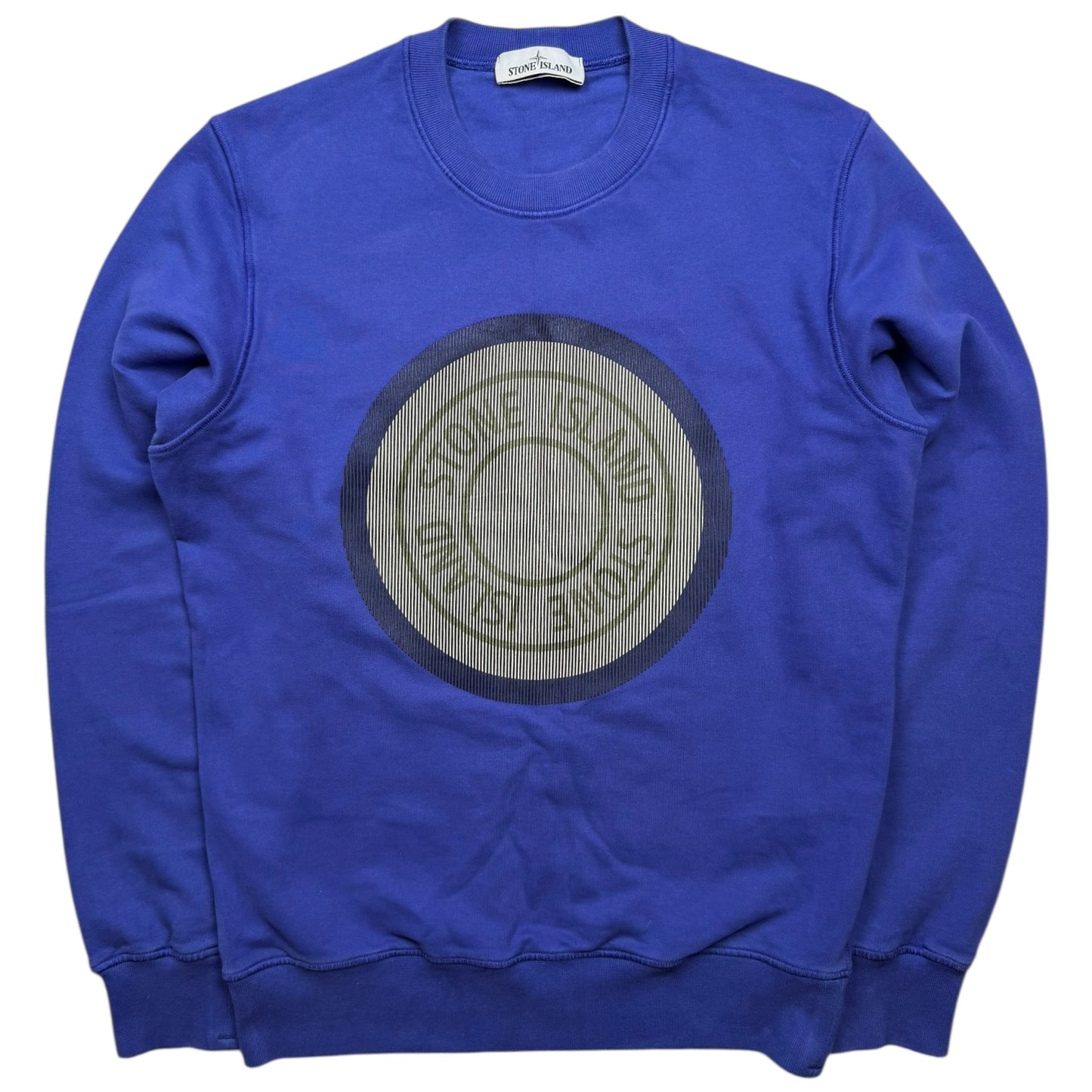 A/W 21 Stone Island 'Lenticular One' Rubber 3D Logo Crewneck - Blue