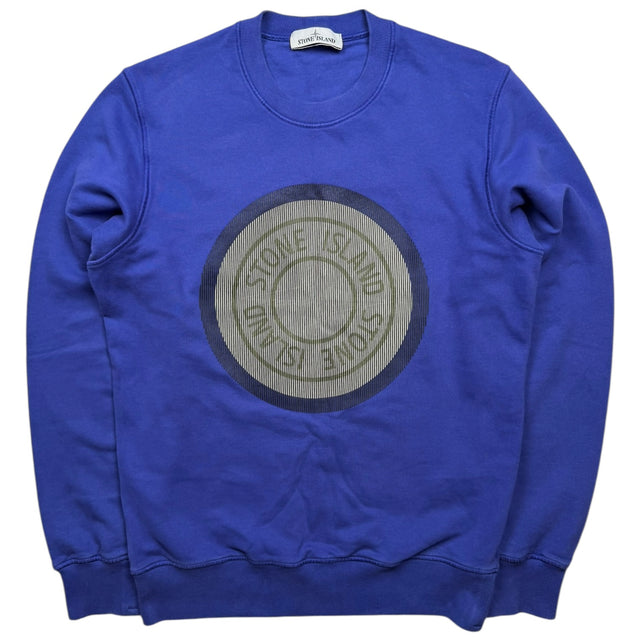 A/W 21 Stone Island 'Lenticular One' Rubber 3D Logo Crewneck - Blue