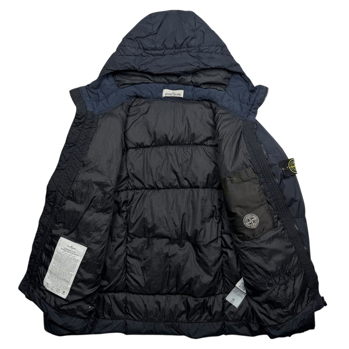 A/W 18 Stone Island Crinkle Reps NY Down Puffer Jacket - Black