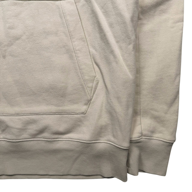 C.P. Company Diagonal Fleece Lens Hoodie - Light Beige