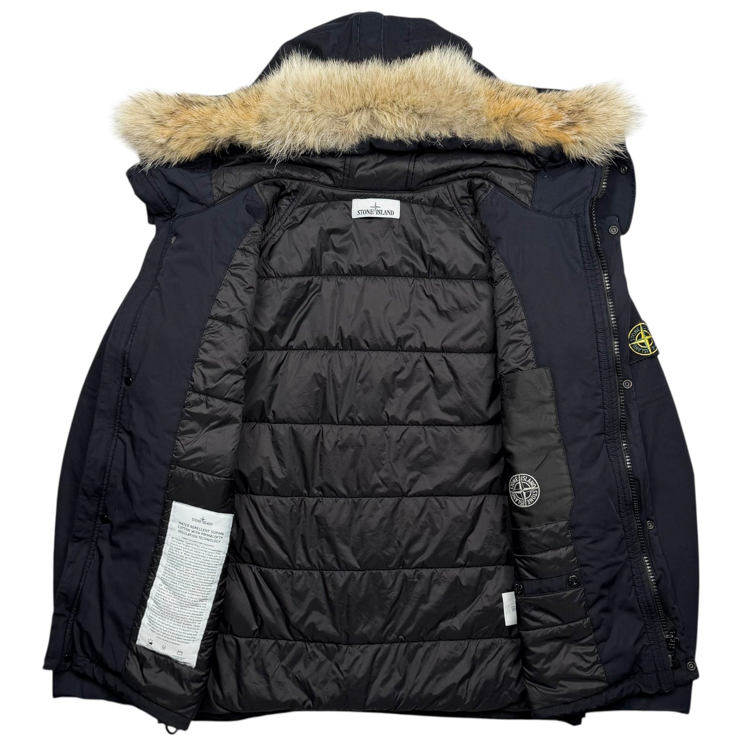 A/W 16 Stone Island Water Repellent Supima Cotton with Primaloft Fur Trimmed Jacket
