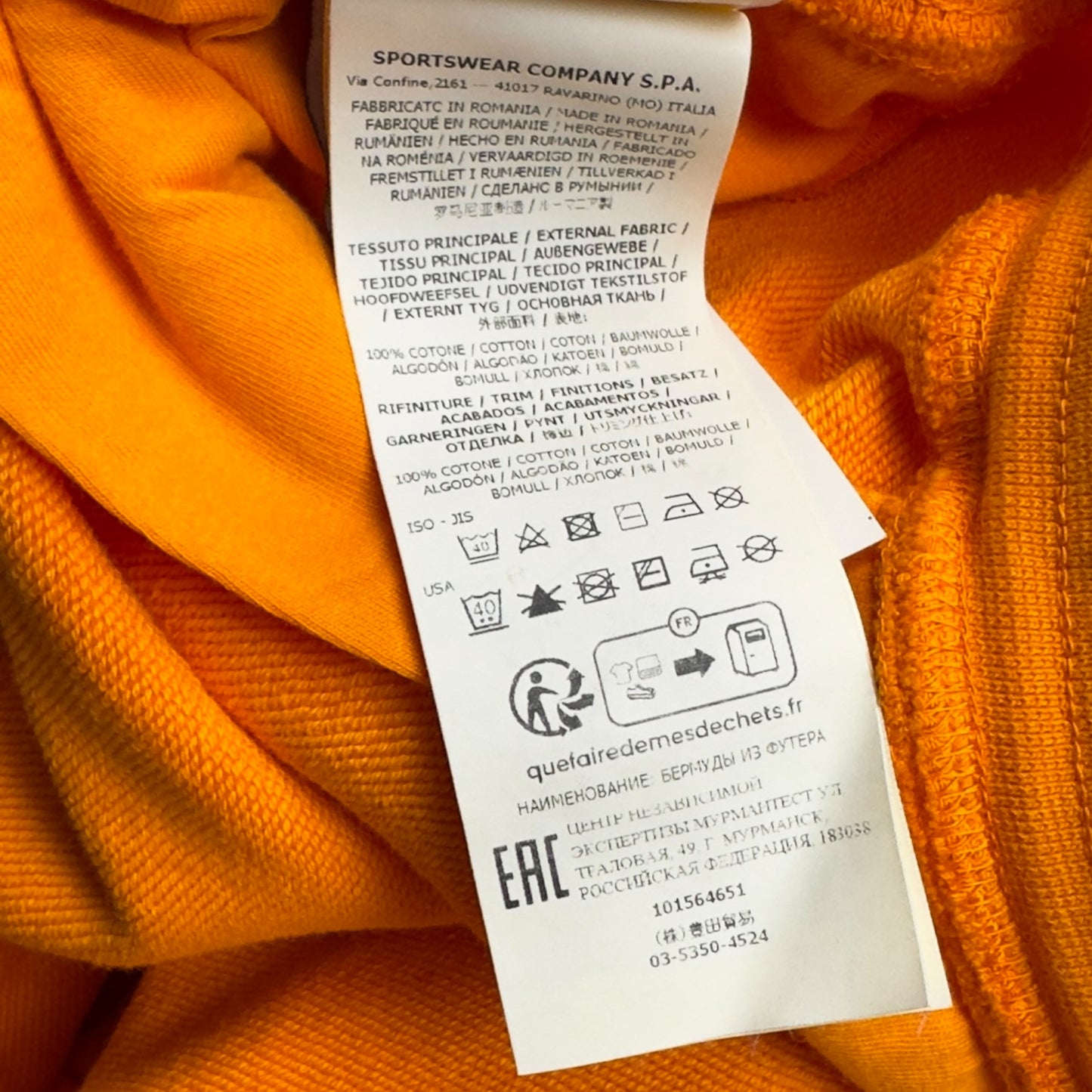 Stone Island Cotton Jersey Cargo Shorts - Orange