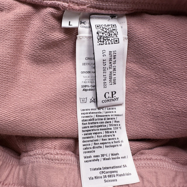 C.P. Company Cotton Lens Shorts - Dusty Rose Pink
