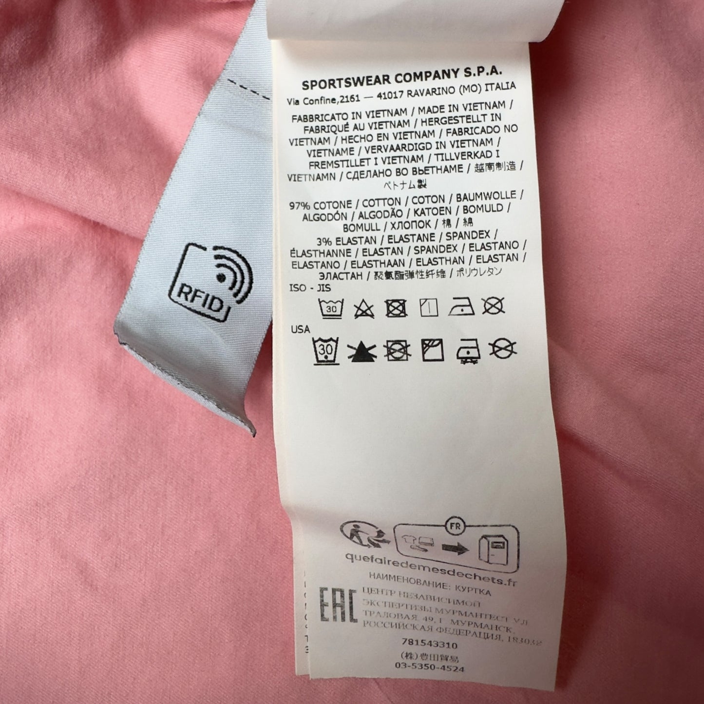 S/S 23 Stone Island Supima Cotton Twill Stretch-TC - Pink