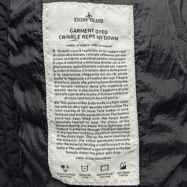 A/W 18 Stone Island Crinkle Reps NY Down Puffer Jacket - Navy