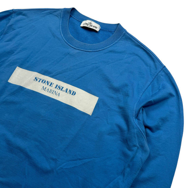 S/S 13 Stone Island Marina Glow in The Dark Crewneck Sweater - Blue