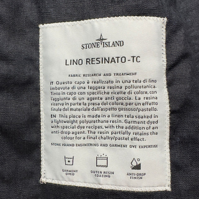 S/S 19 Stone Island Lino Resinato TC Jacket - Navy