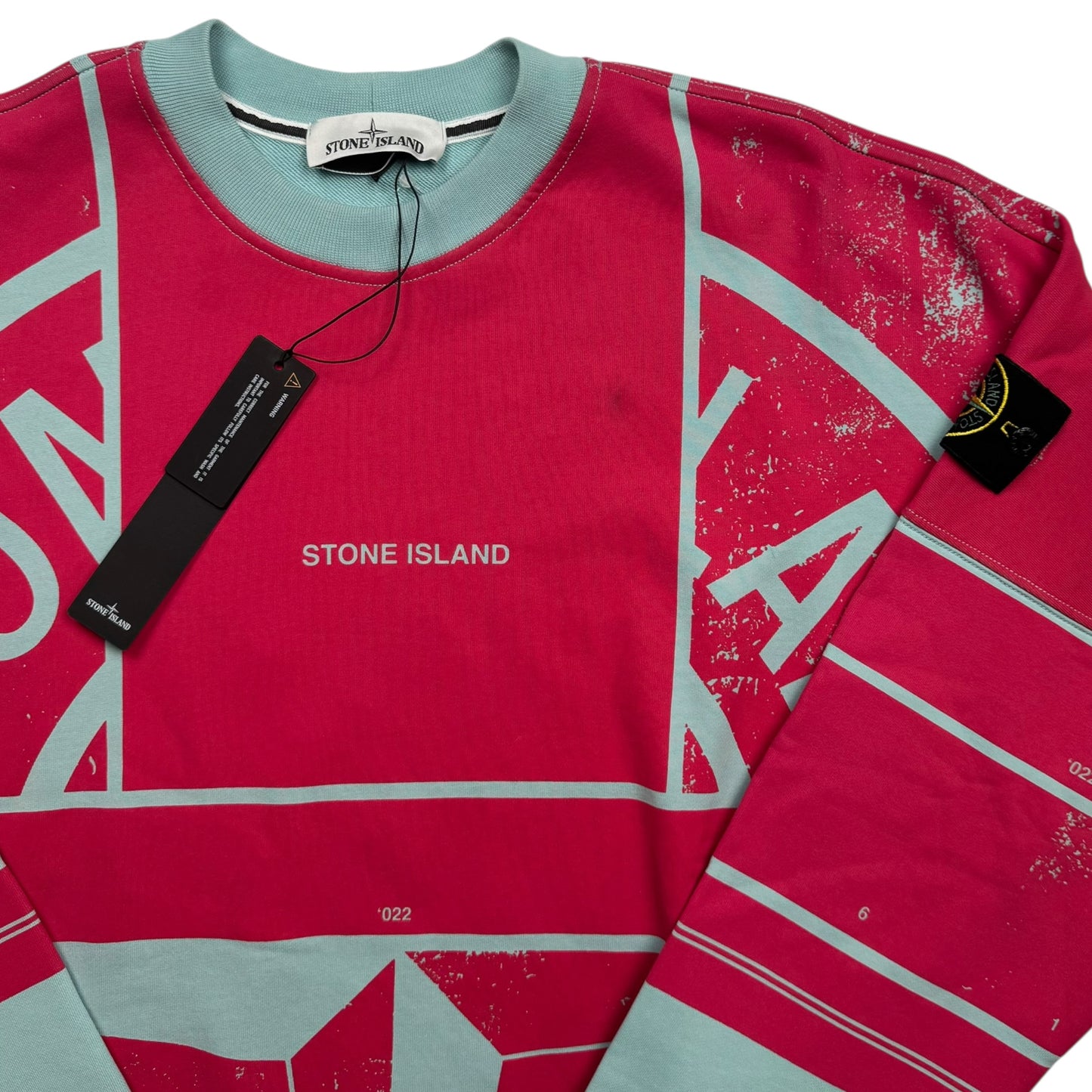 S/S 22 Stone Island 'Mosaic Five' Print Sweater