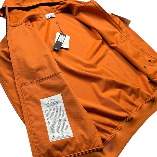 S/S 23 Stone Island Light Soft Shell-R Jacket with e-dye Technology - Orange
