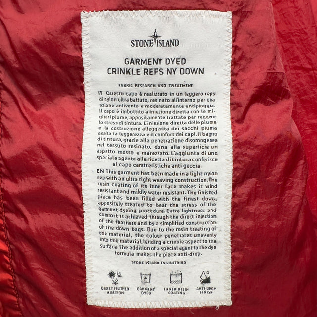 A/W 13 Stone Island Crinkle Reps NY Down Puffer Jacket - Red