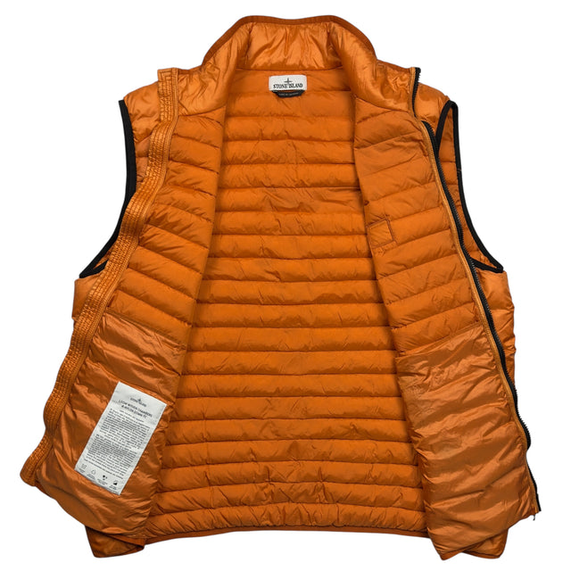 S/S 23 Stone Island Loom Woven Chambers R-Nylon Down TC Puffer Gilet - Orange