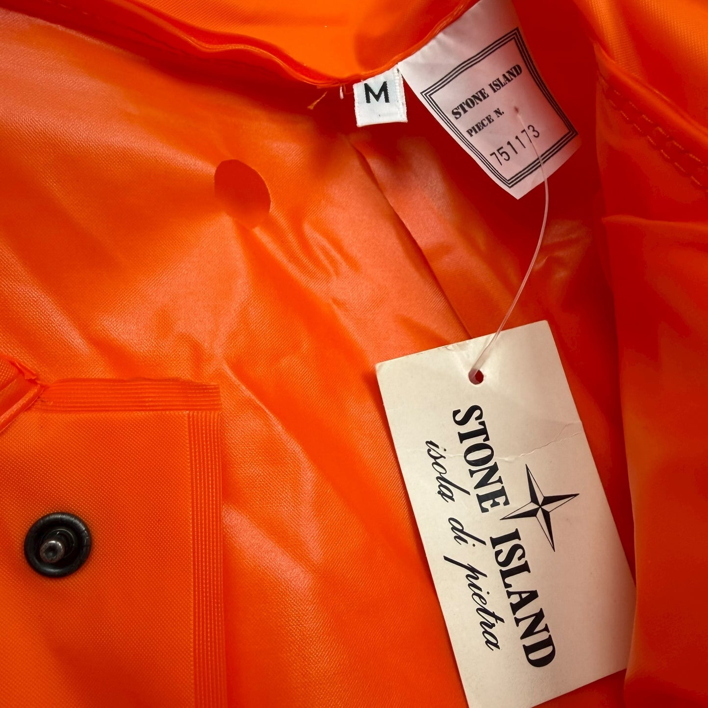S/S 88 Stone Island PVC Rain Jacket - Orange