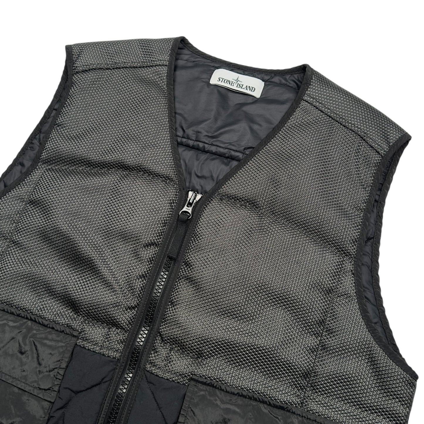 A/W 21 Stone Island Modified Panama 6/3 HT Nylon Mix Fabrics with Primaloft Gilet