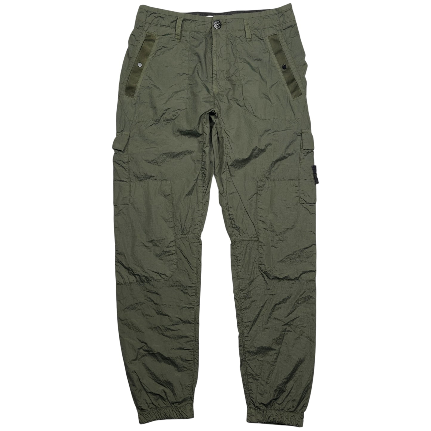 S/S 20 Stone Island Seersucker Nylon Cargo Trousers