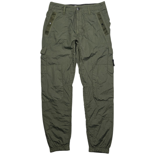 S/S 20 Stone Island Seersucker Nylon Cargo Trousers