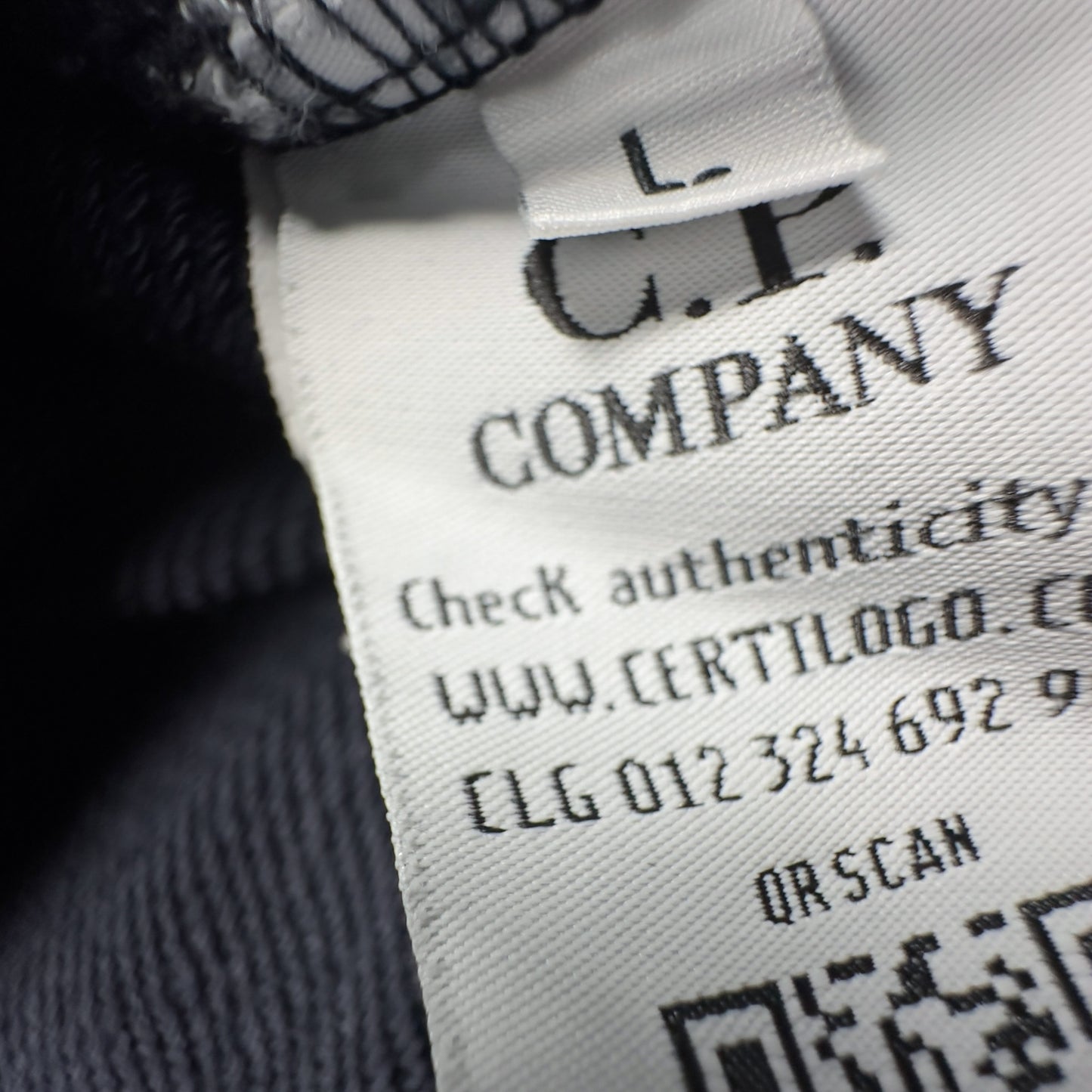 C.P. Company Diagonal Raised Fleece Crewneck Sweater - Navy