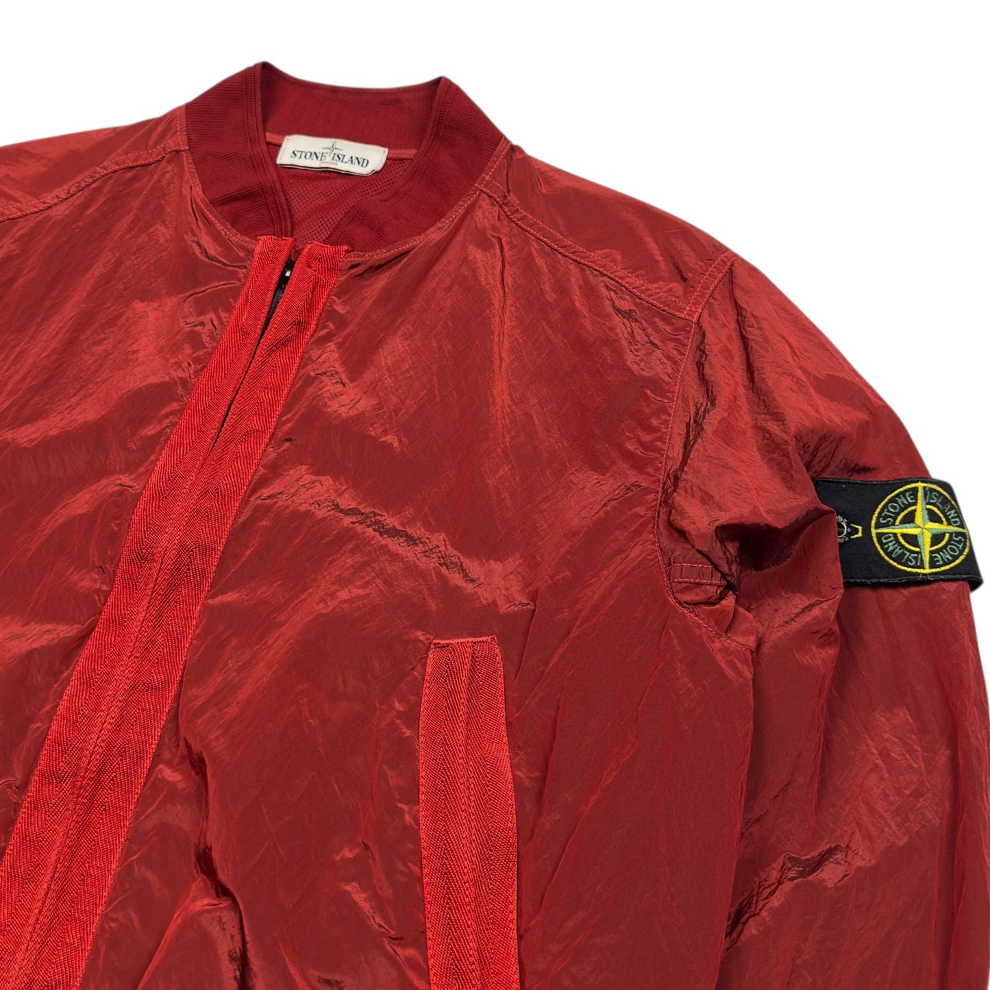S/S 13 Stone Island Nylon Metal Bomber Jacket - Red