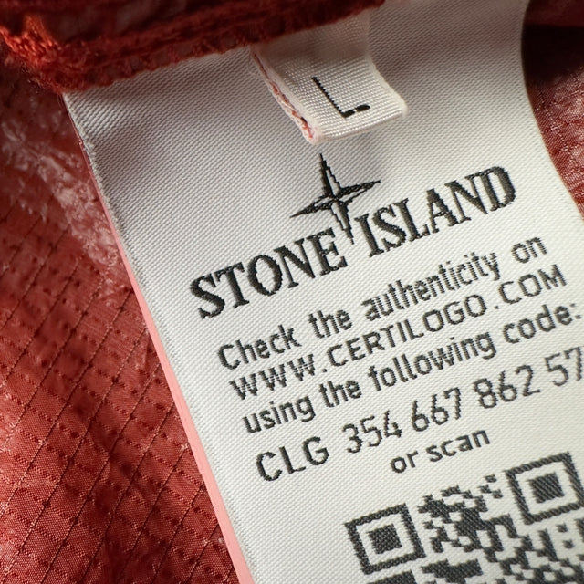 S/S 19 Stone Island Nylon Metal Ripstop Overshirt - Red