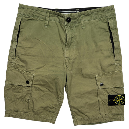 Stone Island Slim Fit Cargo Shorts - Tan