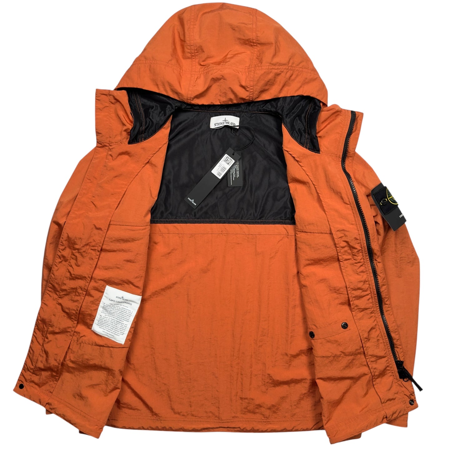 S/S 25 Stone Island Nylon Windbreaker - Orange