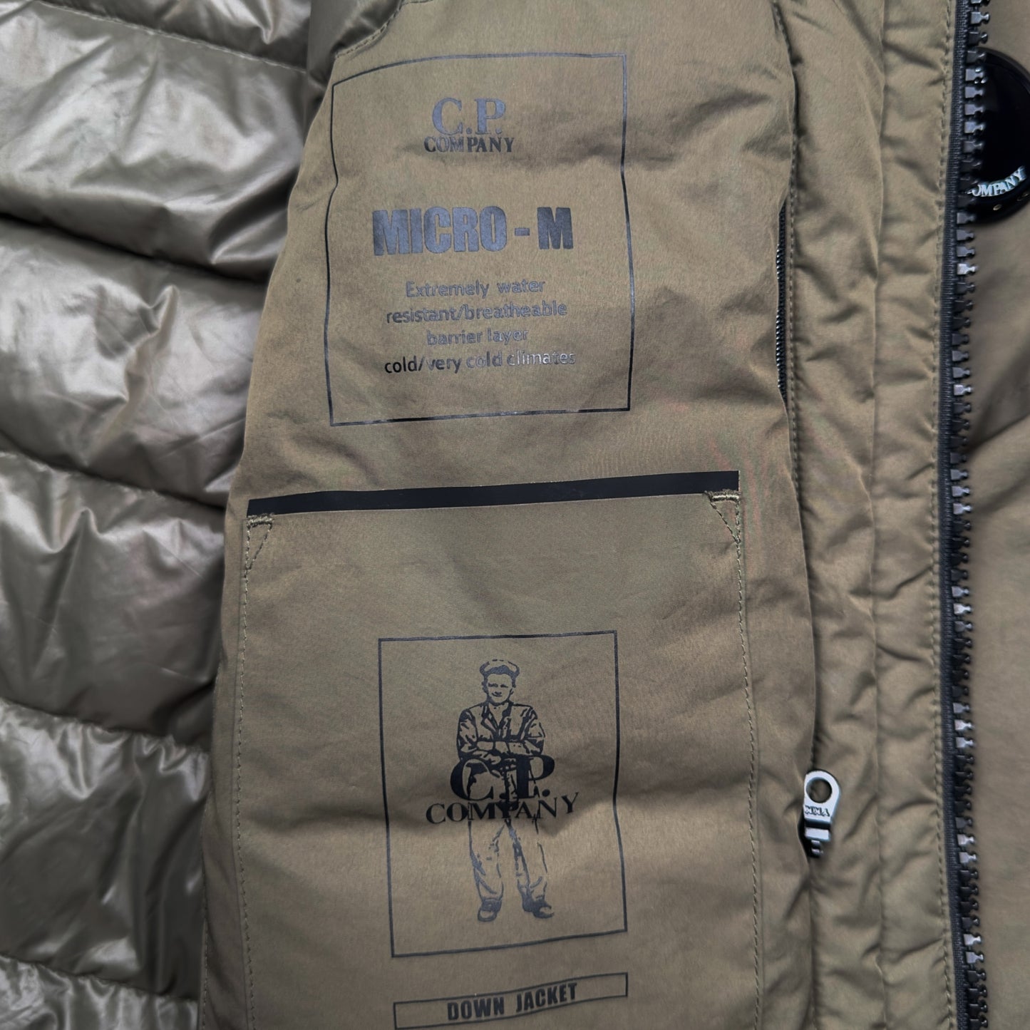 C.P. Company Micro M Down Jacket - Khaki