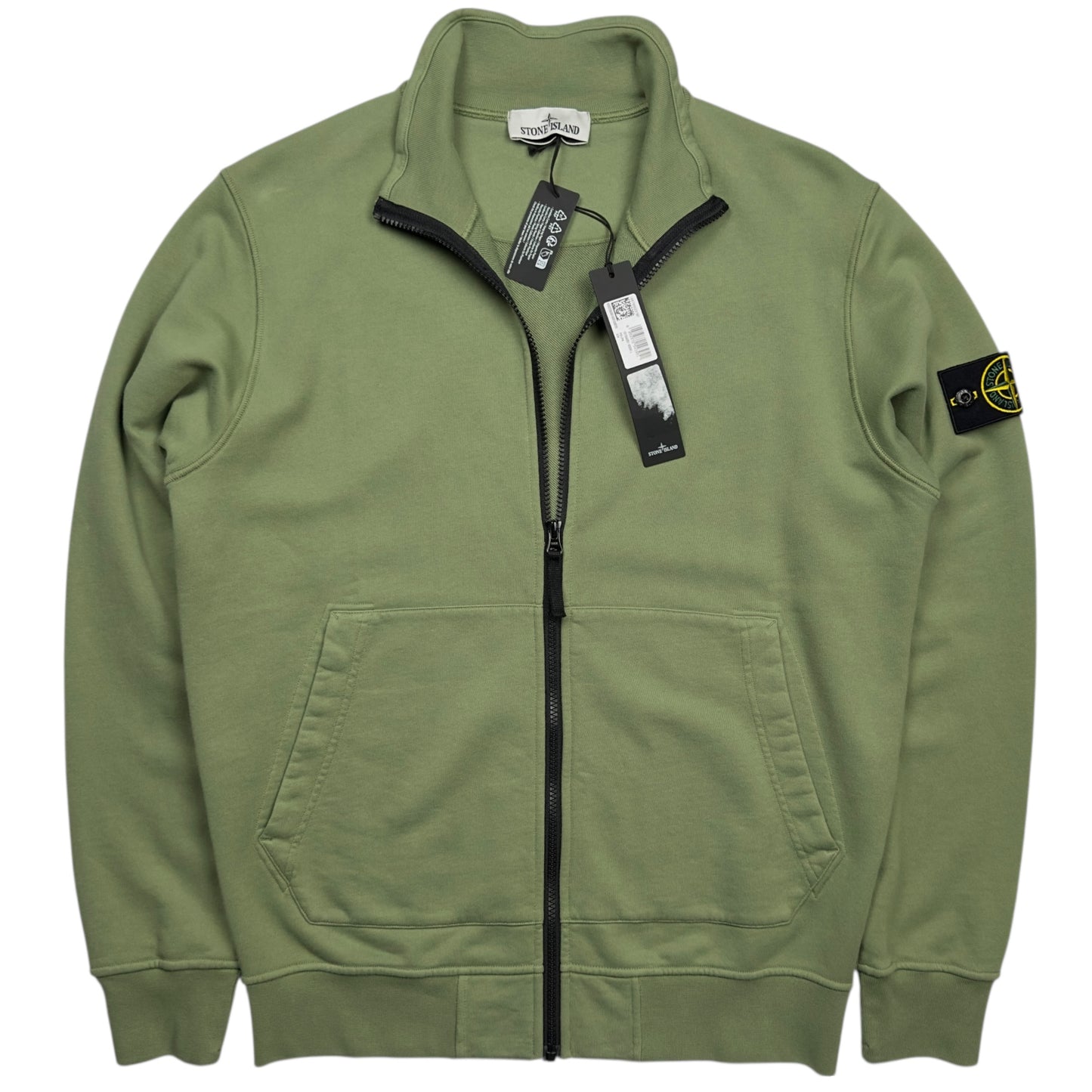 Stone Island Full Zip Sweater - Sage Green