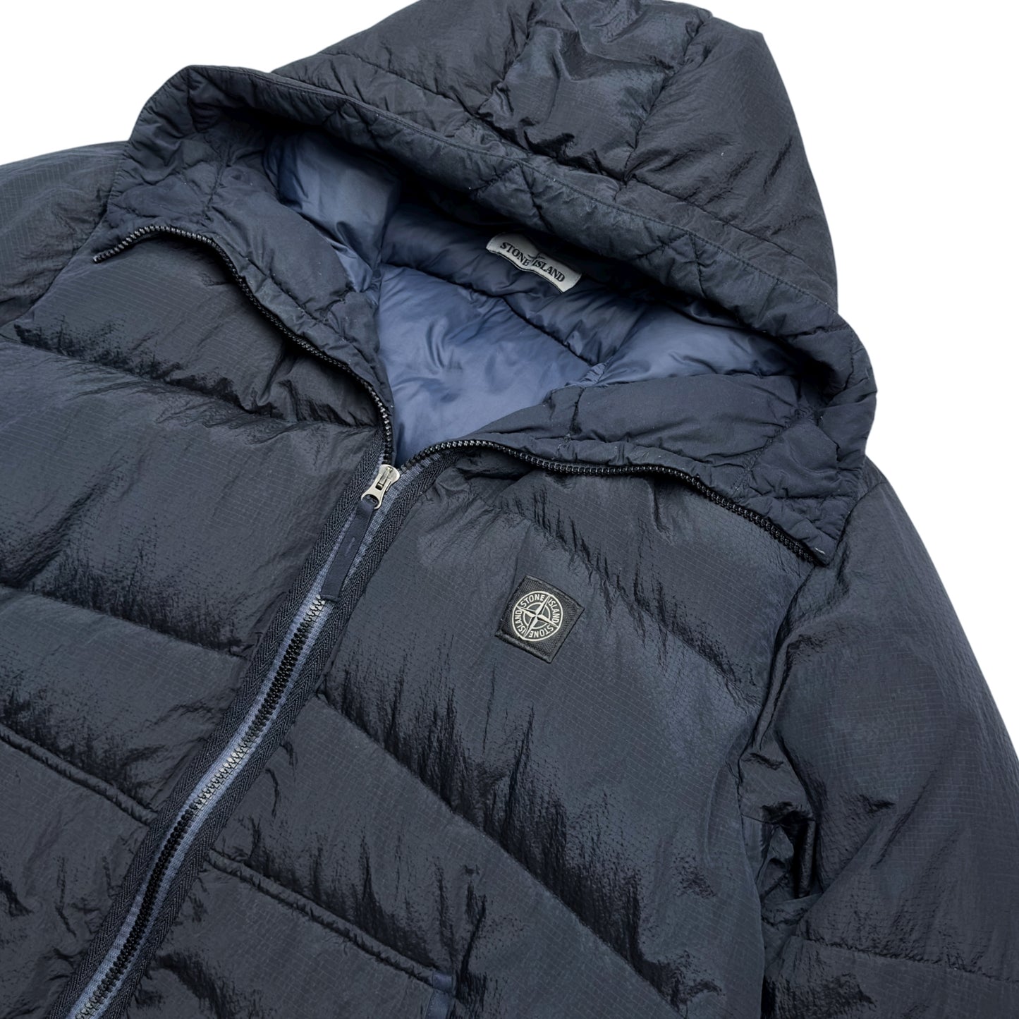A/W 19 Stone Island Nylon Metal Watro Ripstop Down Puffer Jacket - Navy
