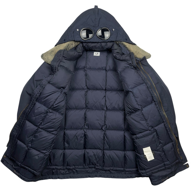 C.P. Company Denver Down Lined Shearling Collar Goggle Jacket - Navy