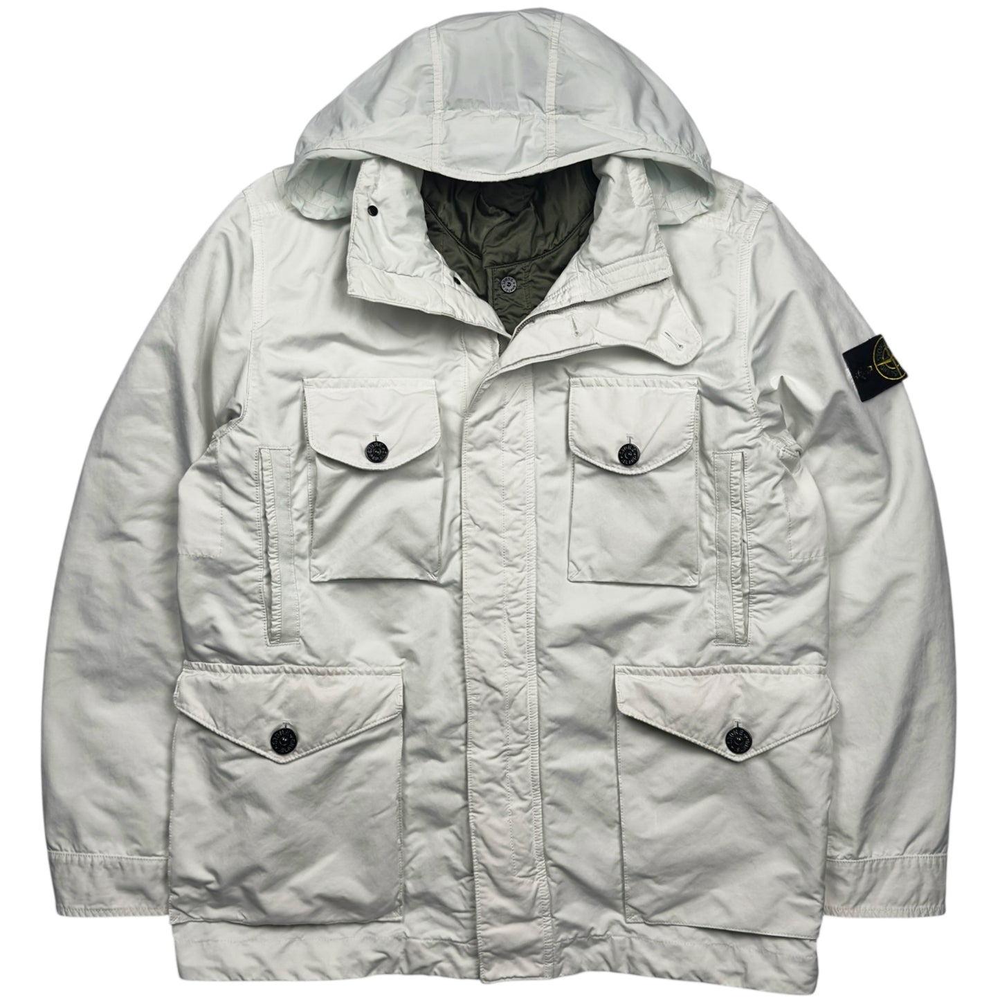 A/W 21 Stone Island David TC Nylon Metal Liner Field Jacket - White