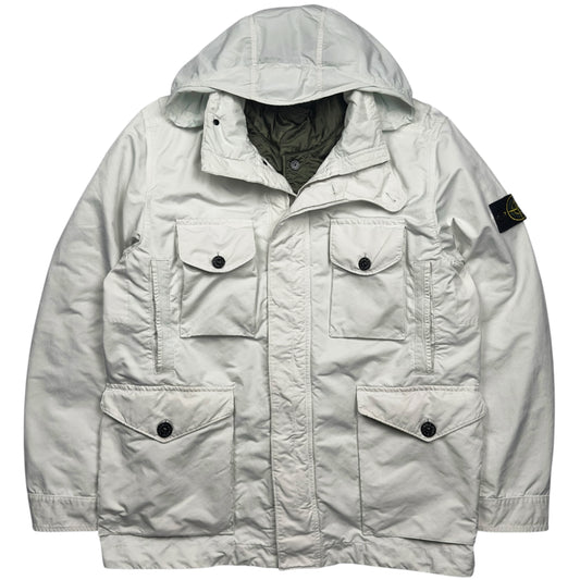 A/W 21 Stone Island David TC Nylon Metal Liner Field Jacket - White