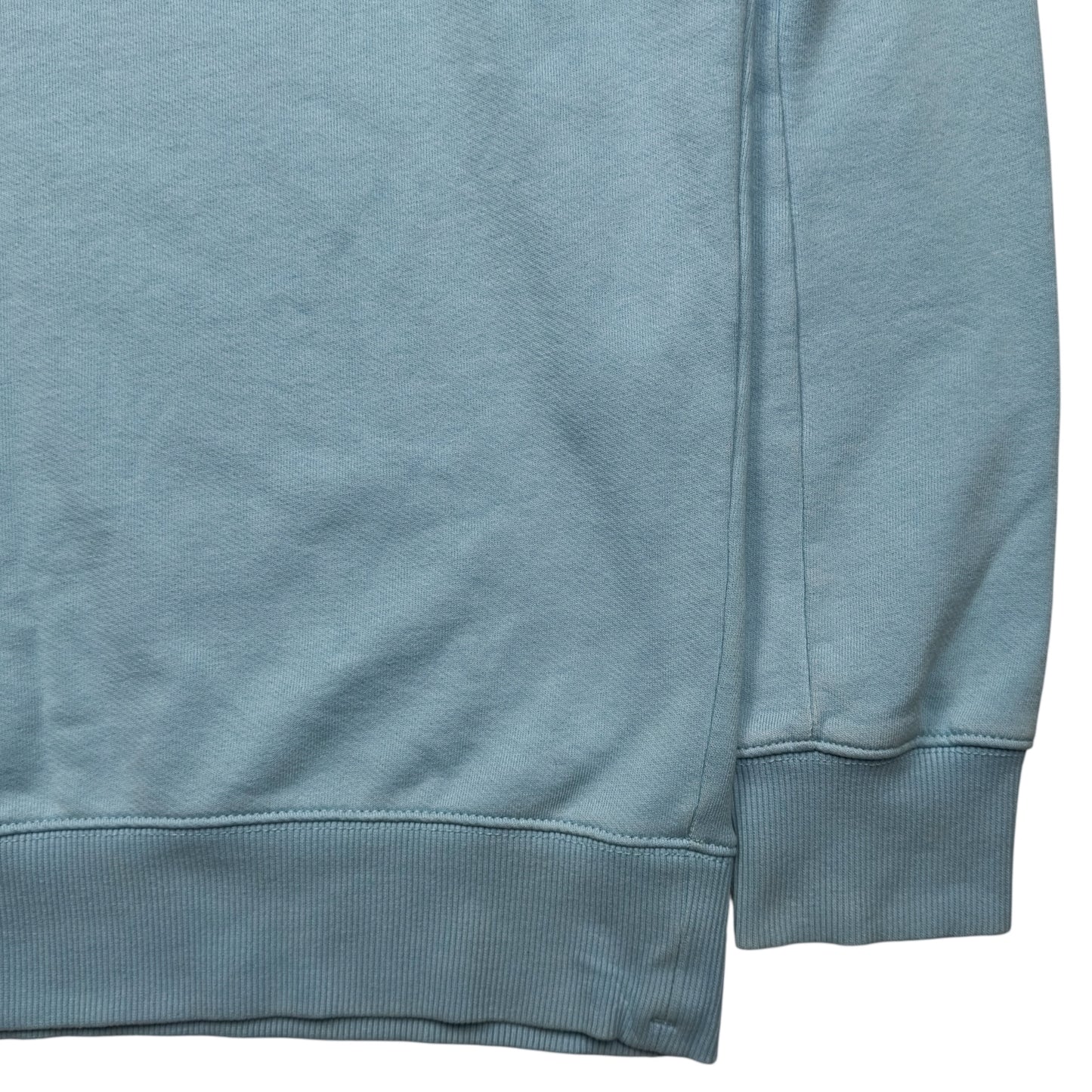 C.P. Company Diagonal Raised Fleece Crewneck Sweater - Baby Blue