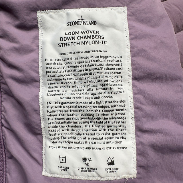 A/W 20 Stone Island Loom Woven Down Chambers Stretch Nylon Down TC Puffer Jacket - Purple