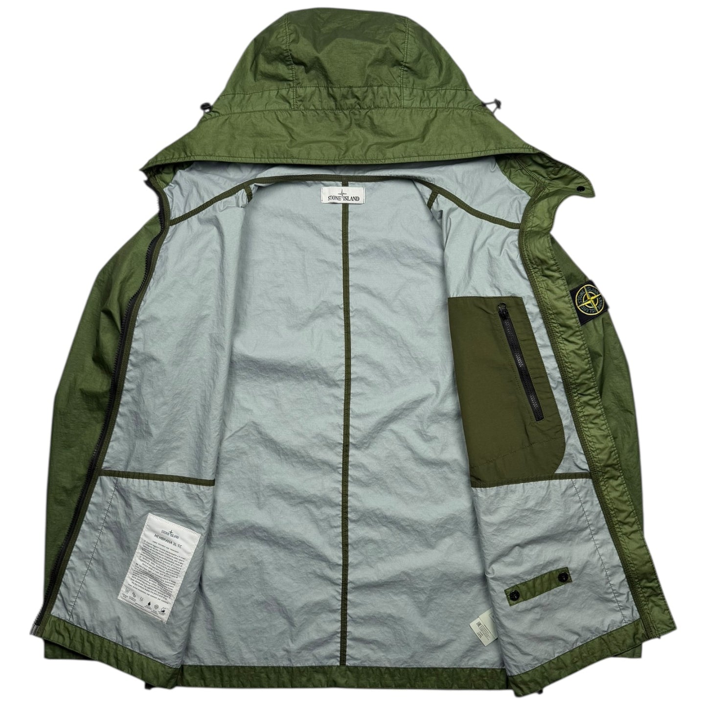 S/S 22 Stone Island Membrana 3L TC Jacket - Green